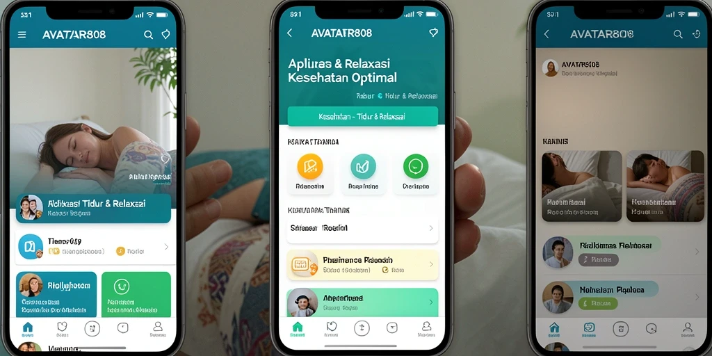 Tampilan antarmuka AVATAR808 yang menenangkan dan ramah pengguna.