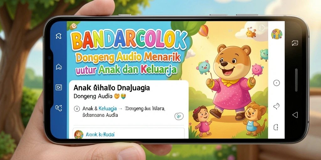 Screenshot utama BANDARCOLOK menunjukkan antarmuka yang ramah anak.