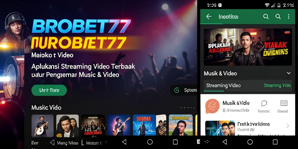 Antarmuka aplikasi BROBET77 yang menarik dan mudah digunakan untuk Streaming Video.
