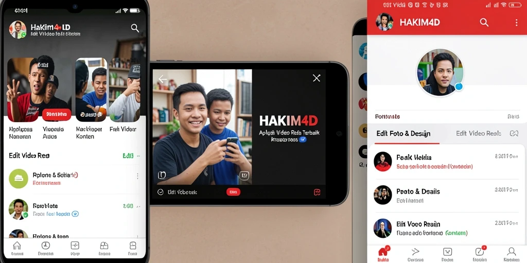 Antarmuka intuitif HAKIM4D untuk Edit Video Reels yang menarik.