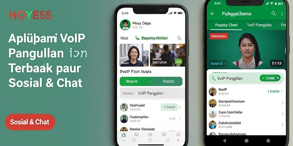 Antarmuka canggih HOYE55 untuk VoIP Panggilan dan chatting.