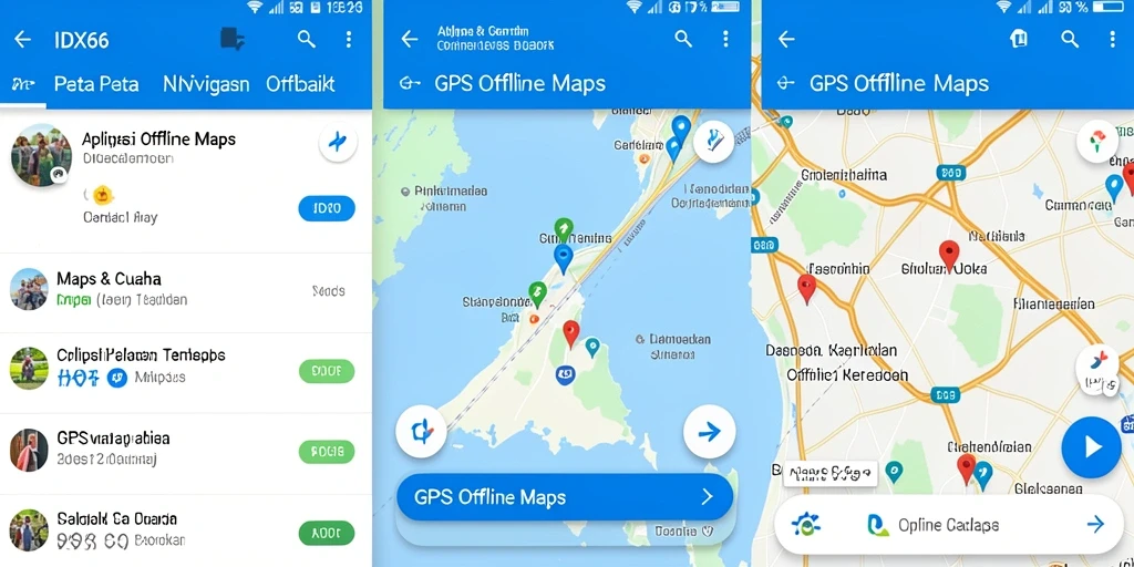 Antarmuka pengguna IDX66 menunjukkan fungsi navigasi GPS Offline yang intuitif.