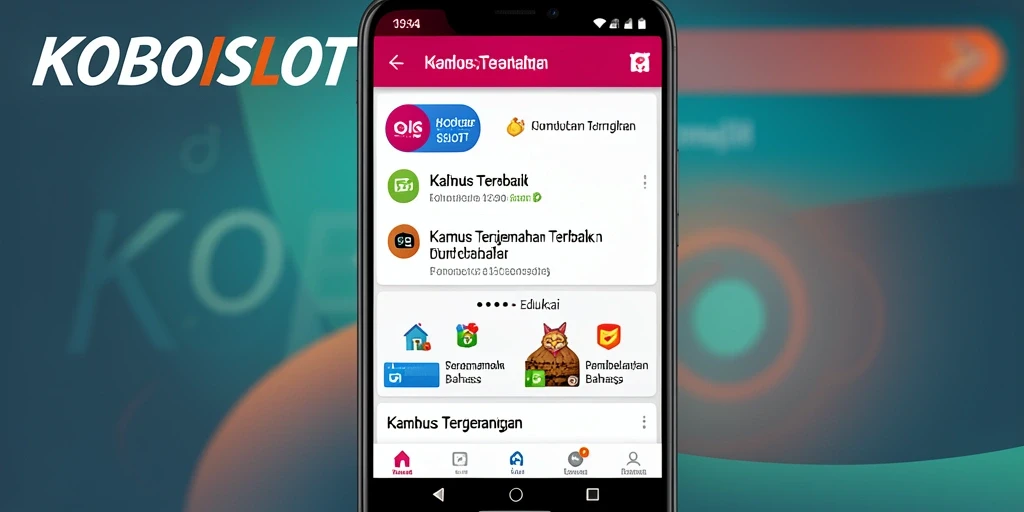 Antarmuka KOBOISLOT yang intuitif untuk terjemahan bahasa.