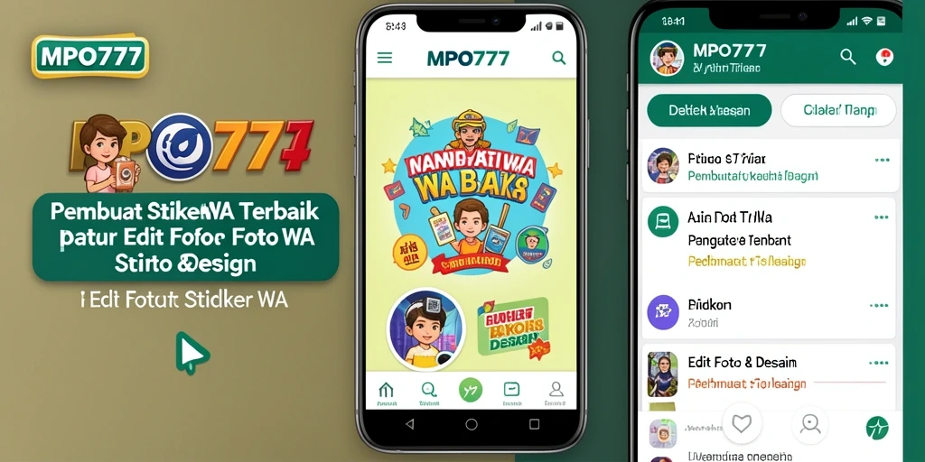 Antarmuka MPO777 dengan berbagai fitur pembuat stiker yang menarik.