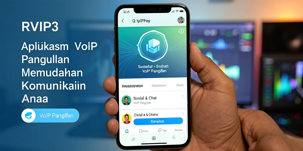 Tampilan antarmuka RVIP3 yang simpel dan fungsional untuk VoIP Panggilan.