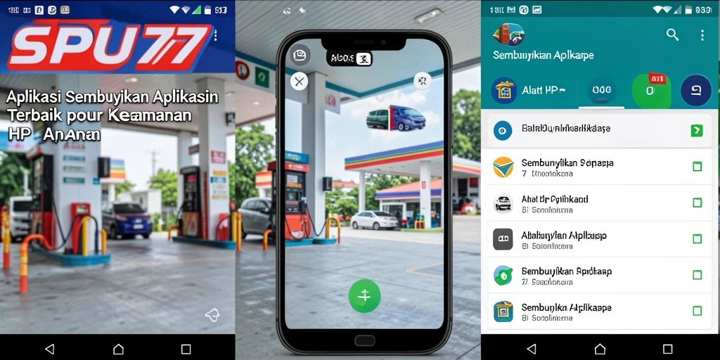 Antarmuka SPBU77 yang menampilkan fitur Sembunyikan Aplikasi.