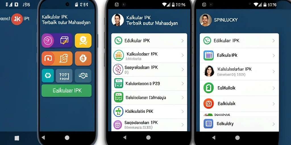 Tampilan antarmuka SPINLUCKY yang user-friendly untuk Kalkulator IPK.